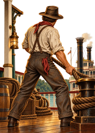 Jack: a deckhand on a paddle steamer
